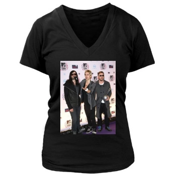 Jared Leto Women's Deep V-Neck TShirt