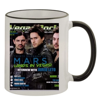 Jared Leto 11oz Colored Rim & Handle Mug