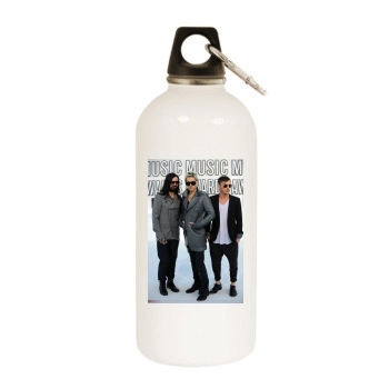 Jared Leto White Water Bottle With Carabiner