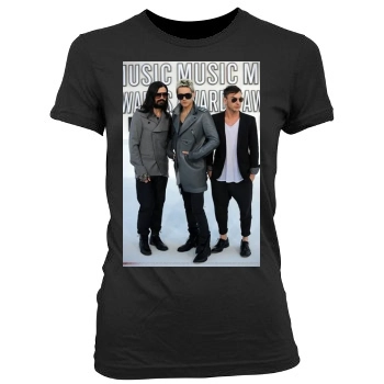 Jared Leto Women's Junior Cut Crewneck T-Shirt