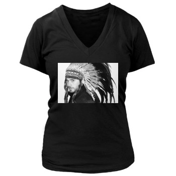 Jared Leto Women's Deep V-Neck TShirt