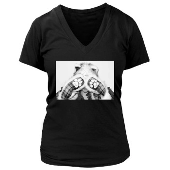 Jared Leto Women's Deep V-Neck TShirt