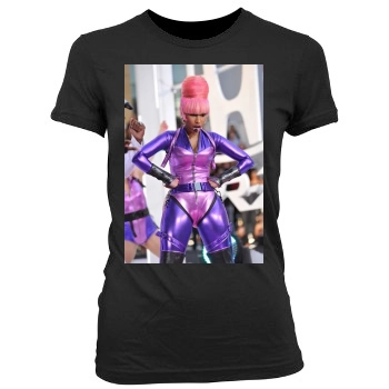 Nicki Minaj Women's Junior Cut Crewneck T-Shirt