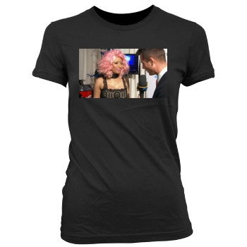 Nicki Minaj Women's Junior Cut Crewneck T-Shirt