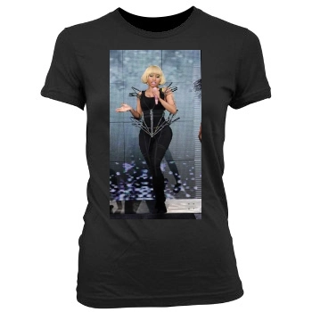 Nicki Minaj Women's Junior Cut Crewneck T-Shirt