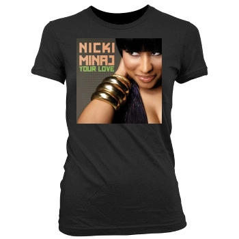 Nicki Minaj Women's Junior Cut Crewneck T-Shirt