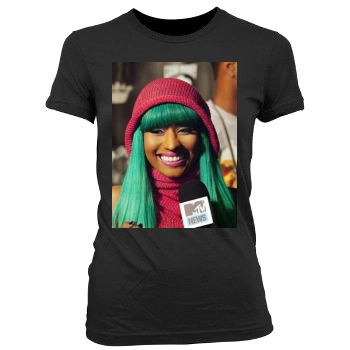 Nicki Minaj Women's Junior Cut Crewneck T-Shirt