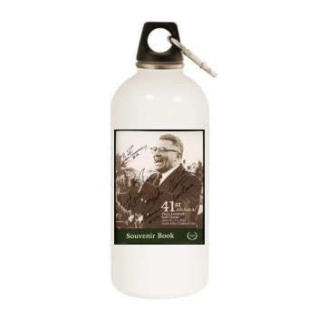 Vince Lombardi White Water Bottle With Carabiner