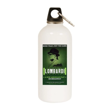 Vince Lombardi White Water Bottle With Carabiner