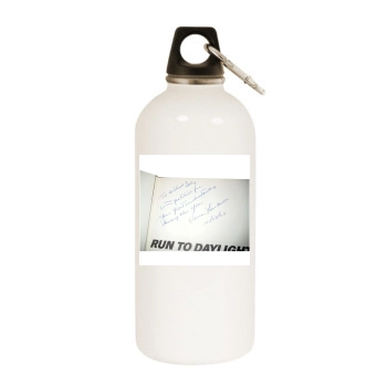 Vince Lombardi White Water Bottle With Carabiner