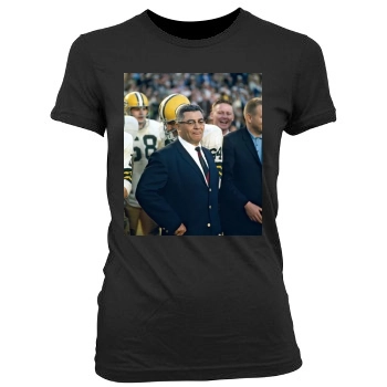 Vince Lombardi Women's Junior Cut Crewneck T-Shirt