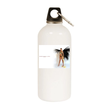 Adriana Lima White Water Bottle With Carabiner