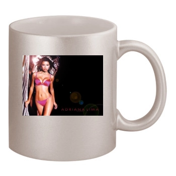 Adriana Lima 11oz Metallic Silver Mug