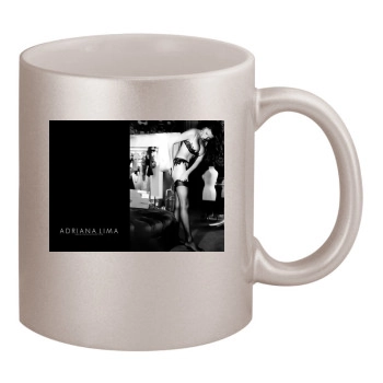 Adriana Lima 11oz Metallic Silver Mug