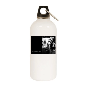 Adriana Lima White Water Bottle With Carabiner