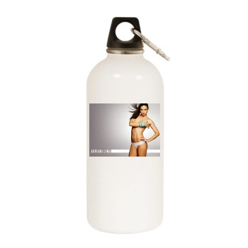 Adriana Lima White Water Bottle With Carabiner