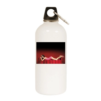 Adriana Lima White Water Bottle With Carabiner