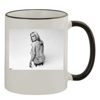 Angelina Jolie 11oz Colored Rim & Handle Mug