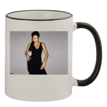 Angelina Jolie 11oz Colored Rim & Handle Mug