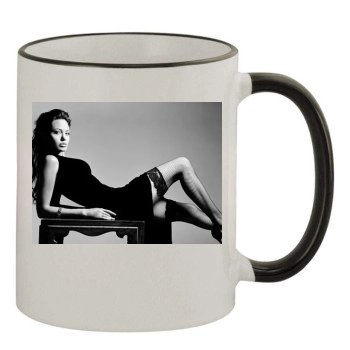 Angelina Jolie 11oz Colored Rim & Handle Mug