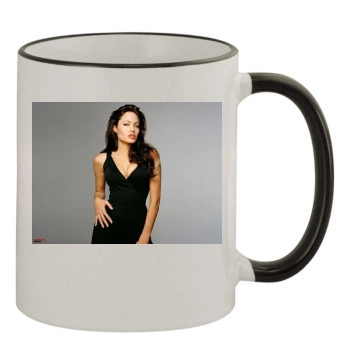 Angelina Jolie 11oz Colored Rim & Handle Mug