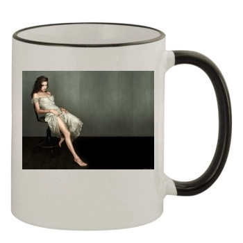 Angelina Jolie 11oz Colored Rim & Handle Mug