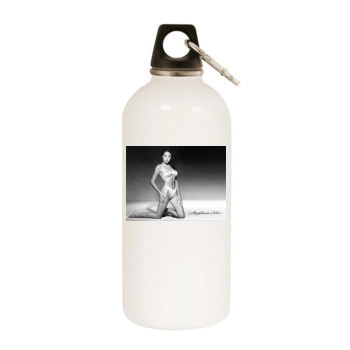 Angelina Jolie White Water Bottle With Carabiner