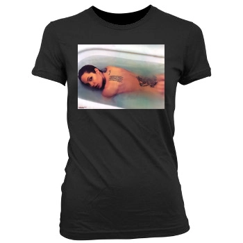 Angelina Jolie Women's Junior Cut Crewneck T-Shirt