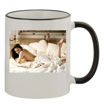 Angelina Jolie 11oz Colored Rim & Handle Mug