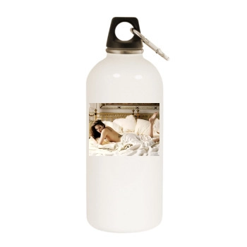 Angelina Jolie White Water Bottle With Carabiner