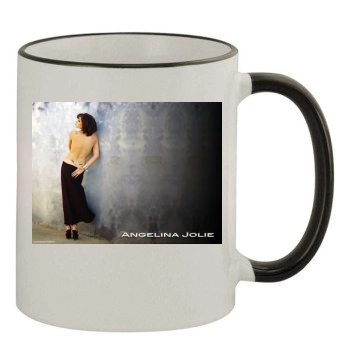 Angelina Jolie 11oz Colored Rim & Handle Mug