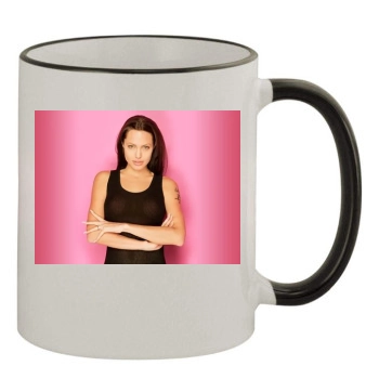 Angelina Jolie 11oz Colored Rim & Handle Mug