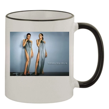 Angelina Jolie 11oz Colored Rim & Handle Mug