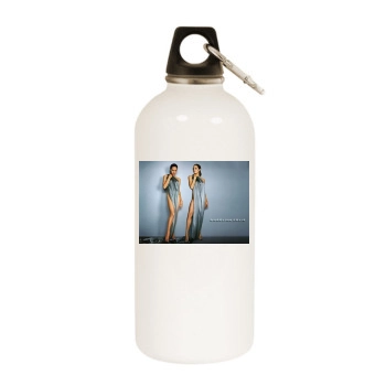 Angelina Jolie White Water Bottle With Carabiner