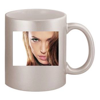 Angelina Jolie 11oz Metallic Silver Mug