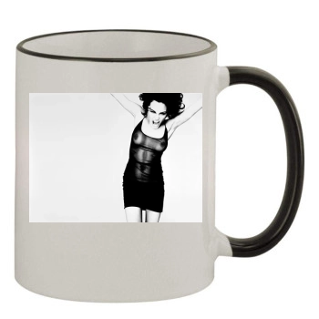 Angelina Jolie 11oz Colored Rim & Handle Mug