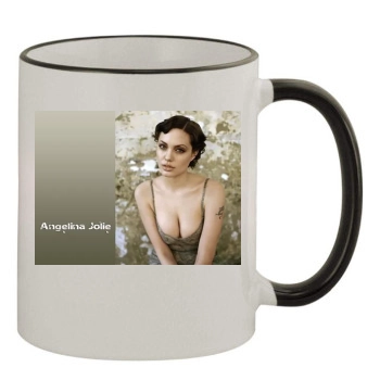 Angelina Jolie 11oz Colored Rim & Handle Mug