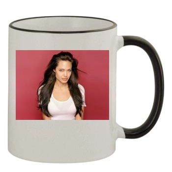 Angelina Jolie 11oz Colored Rim & Handle Mug