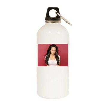 Angelina Jolie White Water Bottle With Carabiner