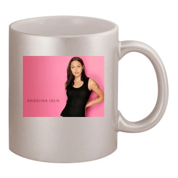 Angelina Jolie 11oz Metallic Silver Mug