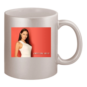 Angelina Jolie 11oz Metallic Silver Mug