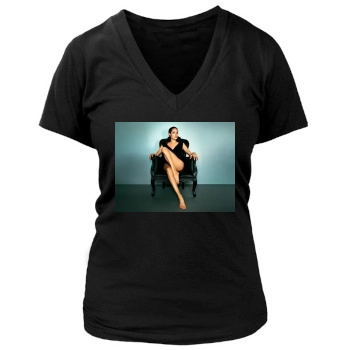 Angelina Jolie Women's Deep V-Neck TShirt