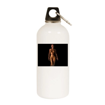 Angelina Jolie White Water Bottle With Carabiner