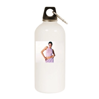 Angelina Jolie White Water Bottle With Carabiner