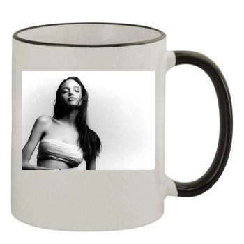 Angelina Jolie 11oz Colored Rim & Handle Mug