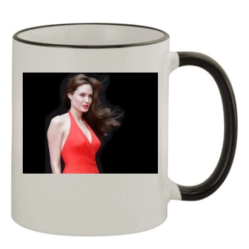 Angelina Jolie 11oz Colored Rim & Handle Mug