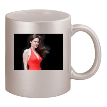 Angelina Jolie 11oz Metallic Silver Mug