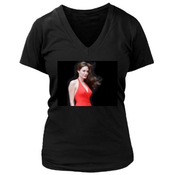 Angelina Jolie Women's Deep V-Neck TShirt