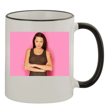 Angelina Jolie 11oz Colored Rim & Handle Mug