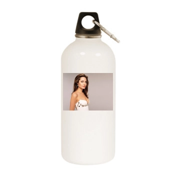 Angelina Jolie White Water Bottle With Carabiner